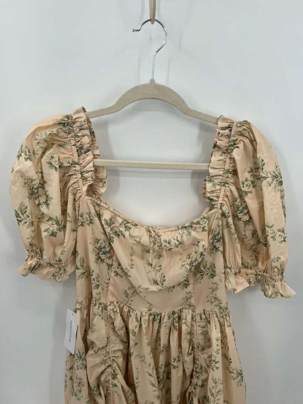 Selkie the Villa floral Puff-Sleeve Mini Dress NWT - Picture 5 of 12